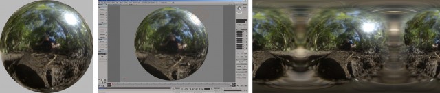 Converting LP image into spherical mapping format